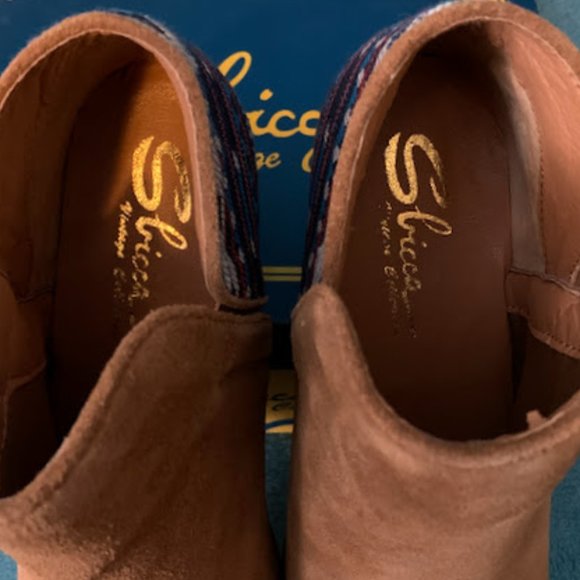 NWT Sbicca Cira Suede Embroidered Southwestern Ankle Boots - Picture 5 of 7